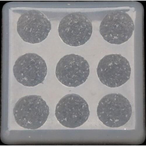 12mm Crystal Cluster Mold Flat Round Resin Gem Earrings Mold DIY Jewelry Pendant Charm Making Mould Jewelry Tool free shipping