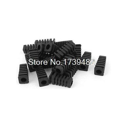 20pcs 27x9x6mm Mini Rubber Square Strain Relief Cord Boot Protector Cable Sleeve