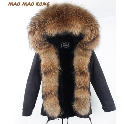 2020 New Winter Coat Women Army Green Camouflage Parkas With Big Large Real Raccoon Fur Collar Hooded Thick Warm Outwear Brand