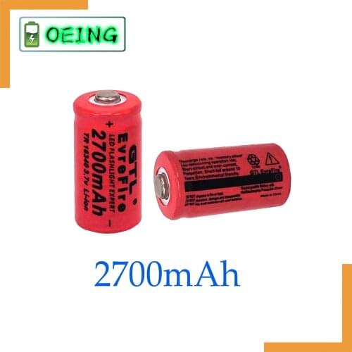 2021 2700mAh Rechargeable 3.7V Li-ion 16340 Batteries CR123A Battery LED Flashlight Travel Wall Charger For 16340 CR123A Battery