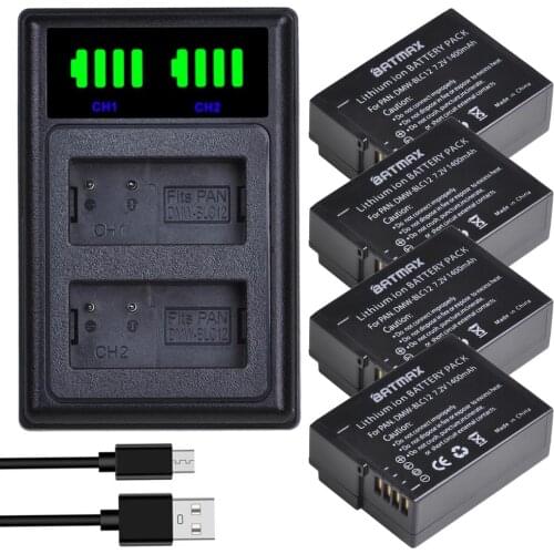 Batmax DMW-BLC12 BLC12E BLC12PP Battery+New LED Dual Charger for Panasonic DMC-FZ200,FZ300,FZ1000,FZ2500,G5,G6,G7,GX8