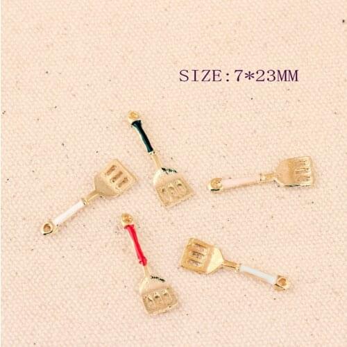 Free Shipping DIY Jewelry Findings Alloy Charms Enamel Metal Cook Slice Floating Pendant Charm Fit Bracelet Necklace Keyring