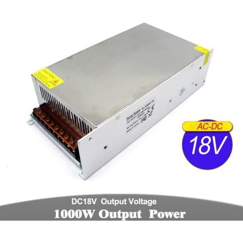 Single Output Switching power supply unit 1000W 55.6A 18V AC TO DC Power Adapter Converter S-1000-18 For Lighting CCTV Machinery