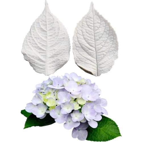 Large Hydrangea Leaf Veiners Silicone Mold DIY fondant cake mold flower surgar mold Gumpaste baking utensils M2476