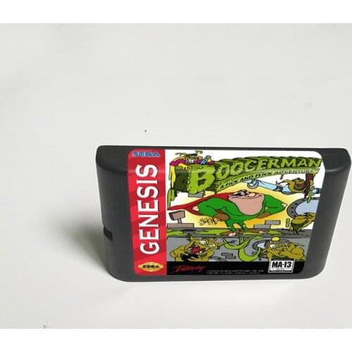 Boogerman - A Pick and Flick Adventure - 16 Bit MD Game Card for Sega Megadrive Genesis Video Game Console Cartridge