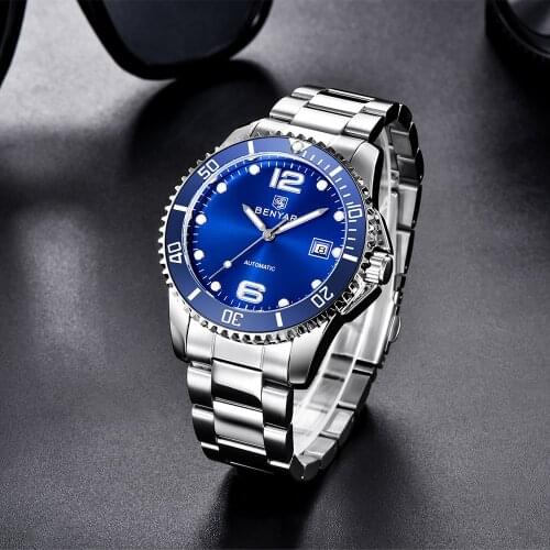 BENYAR Brand Luxury Men Mechanical Wristwatch Stainless Steel Waterproof Automatic Watch for Men reloj hombre