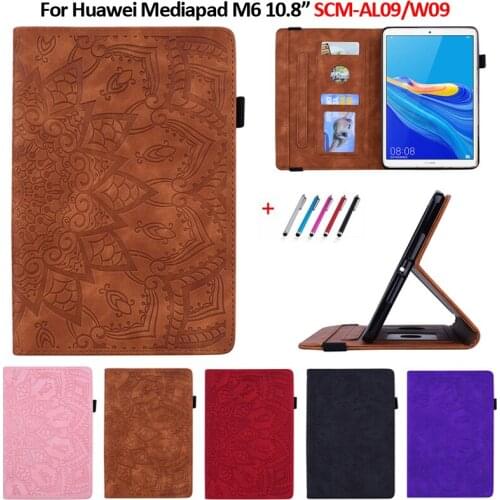 Case for Huawei MatePad M6 10.8 Cover Embossed PU Leather Wallet Tablet Funda for Huawei MatePad M6 Case 10 8 inch
