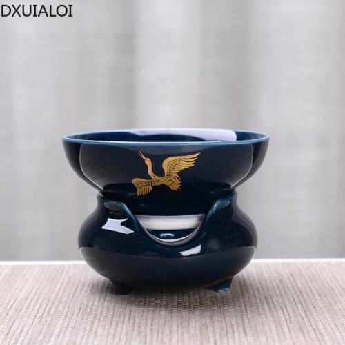 DXUIALOI Bean Green Tea Leaking Holder Creative Kung Fu Tea Set Filter Mesh Ceramic Tea Strainer Accessories Tea House Tea Set