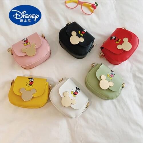 Disney Mickey Minnie Kid Purses and Handbags Cartoons Designer Bags Cute Fashionable Bags Messenger Shoulder Bag Child Gift
