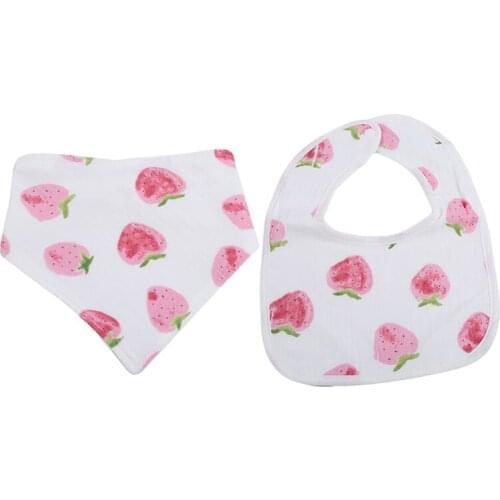 Baby Bibs Bandana Burp Cloth Set Printed Triangle Cotton Baby Scarf Meal Collar Burp Baby Accessories