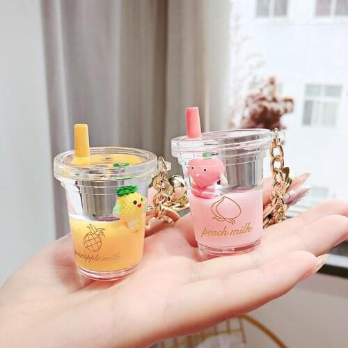 Korean-style cartoon fruit Daisy keychain bottle Cartoon Doll student bag pendant Dropshipping