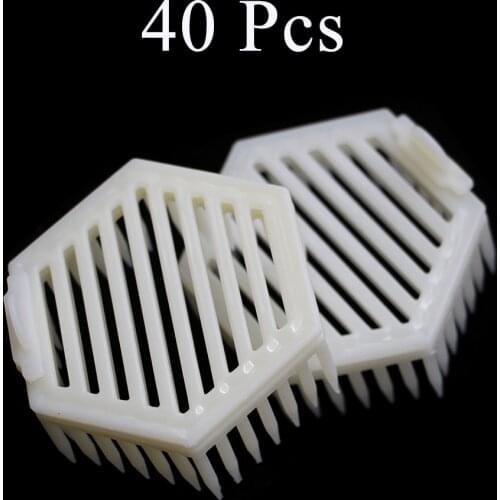 40PCS Beekeeping Virgin Bee Cage Professtional Intruduction Swarm Plastic Needle Type Queen Rearing Apiculture Tools Supplies