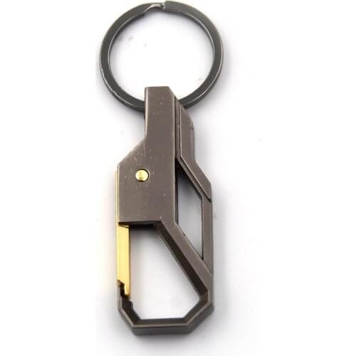 1pc Creative Alloy Metal Keyring Mans Waist Hanged Metal Keychain Auto Key Holder Simple Style Keychain Mens Gift