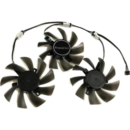 3pcs/lot GPU cooler Fans GTX 980TI/1080TI Video fan For MSI GTX 980TI LIGHTNING 6G GTX1080TI 11G DUKE Graphics Card Cooling