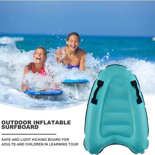 Outdoor Inflatable Surfboard Solid Color Buoy Kickboard Kids Safe Sea Surfing Board sup board beach toys for kids
