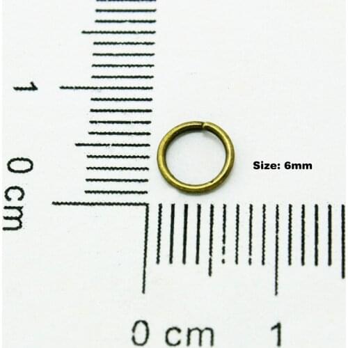 Approx 7500pcs/lot Antique Bronze Plated Open Jump ring 0.7*6MM Jewelry Findings