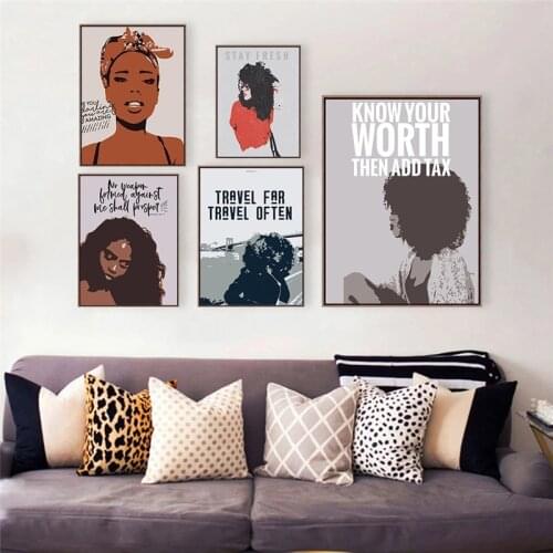 African women posters canvas painting posters and prints home decor wall art for living room bedroom decoration pictures