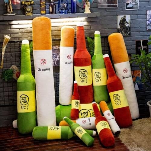 Creative new 50/70/100cm plush simulation cigarette wine creative high quality comfortable Pillow Soothing doll cushion gift kid