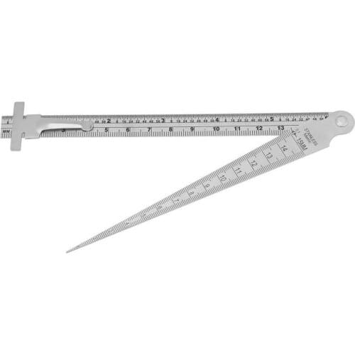 1Pc Feeler Gauge Stainless Steel Welding Taper Gap Gauge Depth Ruler Hole Inspection Tool