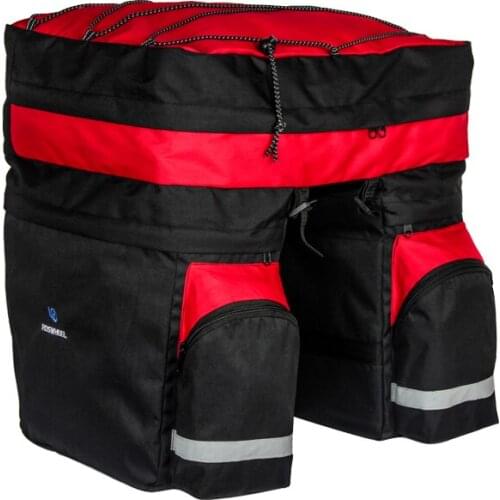 Bicycle Backpack 60L Rear Luggage Rack, Trunk Storage with Rain Cover, Black, Blue and Red 3 Colors Bike Accessories Bag