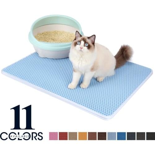 Waterproof Pet Cat Litter Mat Double Layer Non-slip For Cats Pets Litter Trapping Pets Litter Mat Cat Bed Pads House Clean