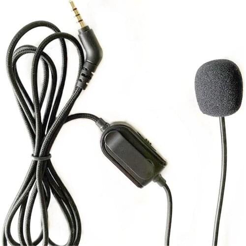 VoIP Headphone Cable with Microphone for Boompro Gaming Headset V-MODA Crossfade M-100 LP LP2 M-80 Audio- Line with Mute