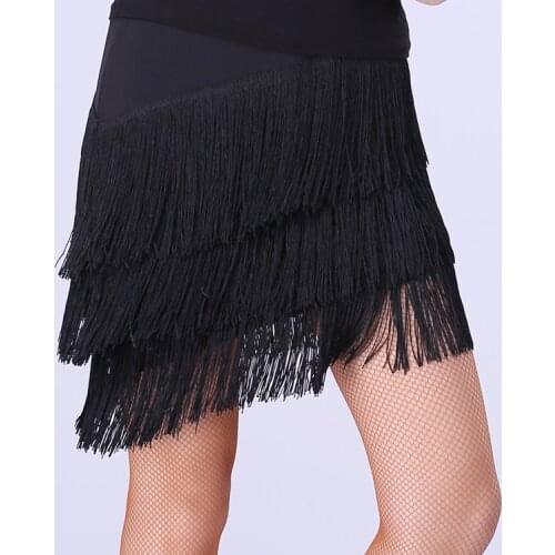 Latin Dance Skirt Sexy Women Top Costume Samba Tango Kinds of Tassels Dresses Competition Performamnce Salsa Lady Rumba Spandex