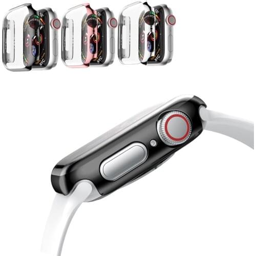 PC Frame Case Cover for Apple Watch Band 4 40mm 44mm iWatch Series 4 Protective Screen Protector Plating Shell