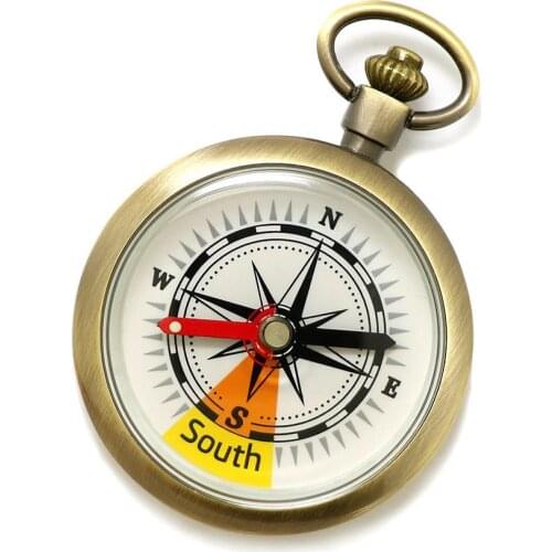 Gold Color Retro Compass High Quality Pocket Watch Compass For Outdoor Camping Hiking Climbing Portable Compasses Navigation