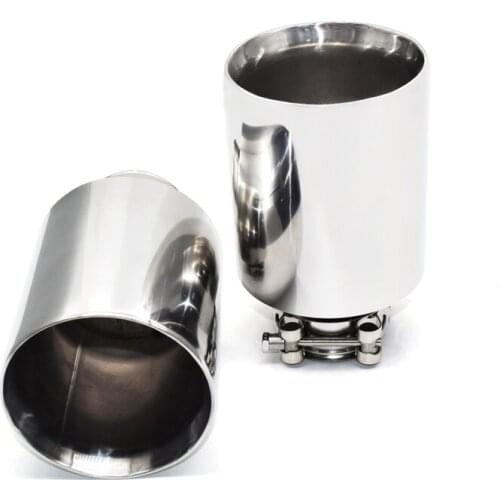 1 Pcs Universal Exhaust Tip 304 Stainless Steel Exhaust Muffler Tips Car Exhaust Pipe Tailpipe 63mm Nozzle