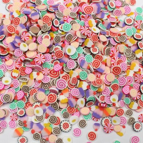 100g/lot Dessert Slices Polymer Clay Cake Pastry Sprinkles Soft Pottery for Toys Decoration DIY Crafts Filler Accessories