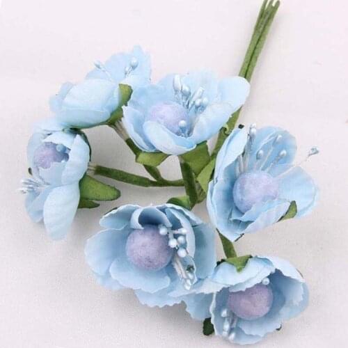 144PCS,2.5CM Head,Multicolor Fake Fabric Peach Blossom Artificial Silk Cherry Blossom Flower,DIY Garland,Wedding Decorations