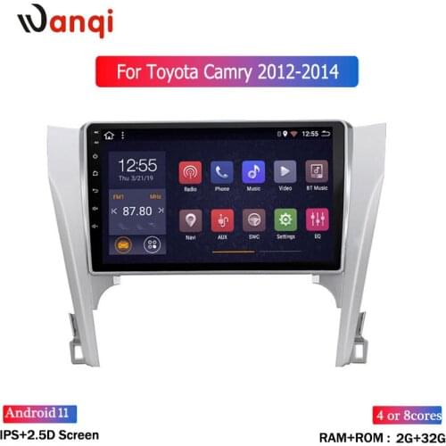 2+32G 10.1 Inch IPS2.5D Full Touch Screen Android 8.1 GPS Navigation for Toyota Camry 2012 2013 2014 RDS SWC BT Monitor NO DVD