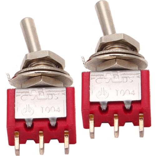 2x 2Position 125V/5A 250V/3A ON ON Single Pole SPDT On/On Toggle Switch Red