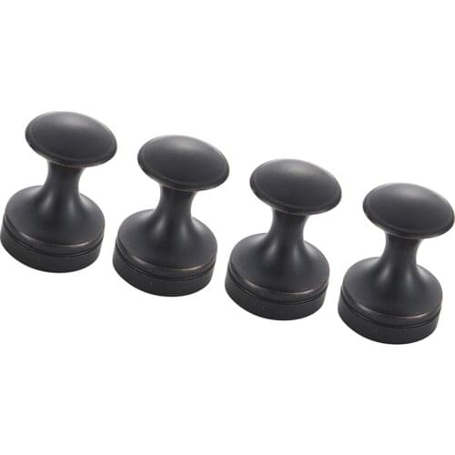4pcs Vintage Brass Wall Hooks Decorative Coat Rack Warehouse Organizer Black