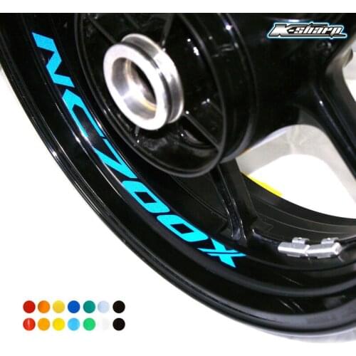 8 X CUSTOM INNER RIM DECALS WHEEL Reflective STICKERS STRIPES FIT HONDA NC 700X