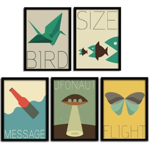 English Poster Bar Alternative Decorative Painting Shop Wall Paintings Modern Oil Painting Cartoon Nursery Style Kid Wall Art