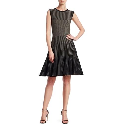 Bandage Dress Jacquard Black Round Neck Sleeveless A Line Rayon Bodycon Bandage Dress Women Evening Party Dress