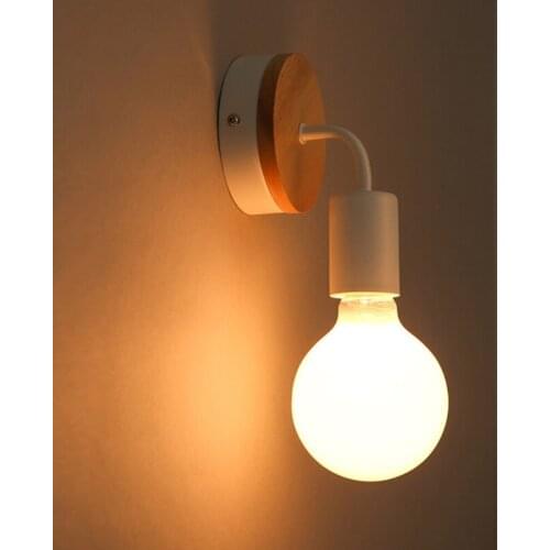 YYSD Wood wall light industrial decor retro sconce bedside wall lamp lampara vintage indoor wall lighting fixture E27 110V