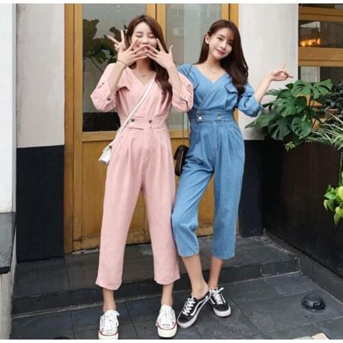 Denim Overalls Casual Jumpsuit Jumpsuits Playsuit Overalls Female