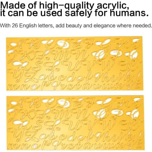 Acrylic Letter Alphabet Mold Press Cookie Cutter DIY Cake Stamp Fondant Mold Biscuit Cookie Stamp Baking Cake Decorating Supplie