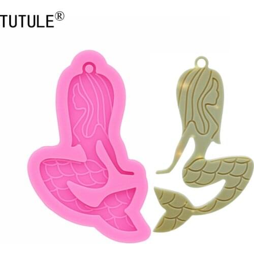 Mermaid Silicone Mold,Cake,Candy,Clay,Jewelry,Chocolate,Cookies,Mermaid Keychain Mold DIY Handwork Silicone For Keychain Mold