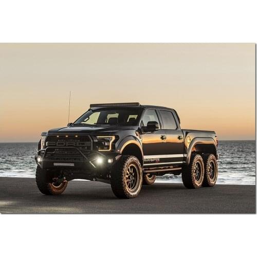 Hennessey VelociRaptor 6x6 Pickup Truck Photo Wall Art Poster Canvas Painting Art Print Wall Pictures for Living Room Decor