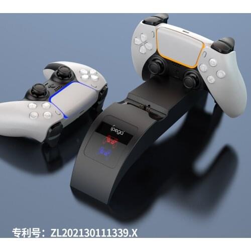 Game Controller Dual Charger Station for Playstation 5 PS5 Wireless Gamepad Joystick Charging Dock for Dual Sense Controllers