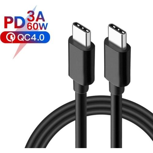 3FT/6FT USB Type C Cable Quick Charger for Samsung M31 S9 USBC TO USBC Mobile Phone Charging Cable for Realme V5 LG Aristo 5 Q61