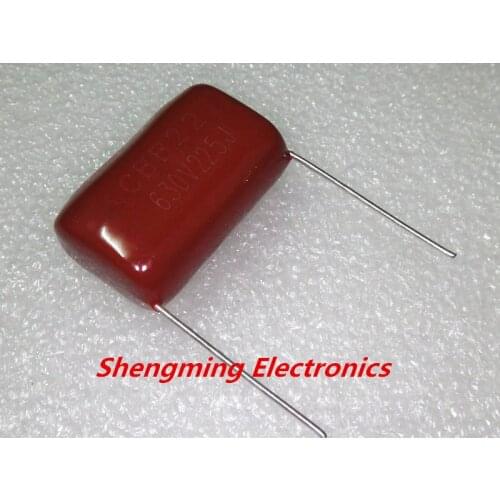 10PCS 630V 225J 2.2uF 5% P=25MM CBB capacitor
