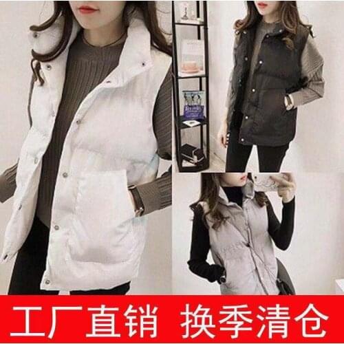 Jacket Vest Winter Womens Clothing Foreign Trade Tail Label Foreign Single down Cotton Casual Jacket. Chaleco Mujer