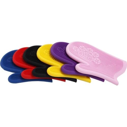 Silica gel bath massage gloves/scrub brush/adhesive hair brush Silica gel brush is waterproof