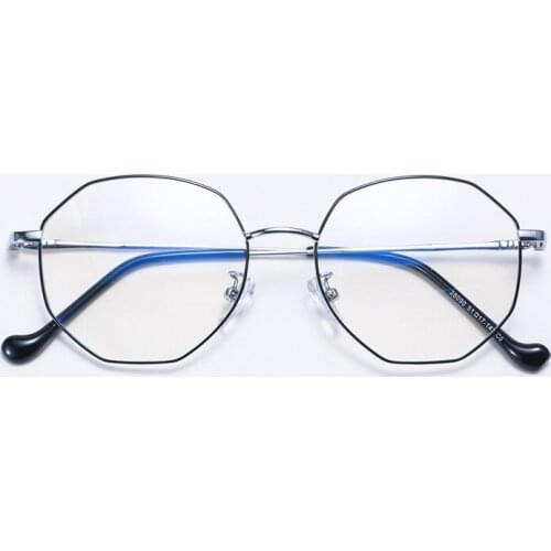 Retro Literature and Art Combined with Metal Nearsighted Spectacle Frame Men and Women Irregular Fashion Spectacle Frame