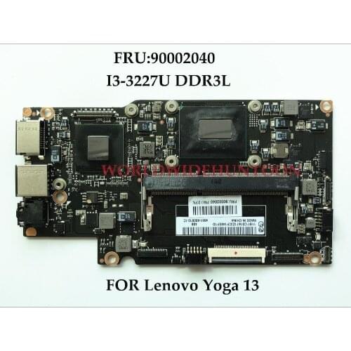 Wholesale High quality Laptop Motherboard for Lenovo Yoga13 Main Board FRU:90002040 I3-3227U DDR3L Fully Tested&Free shipping